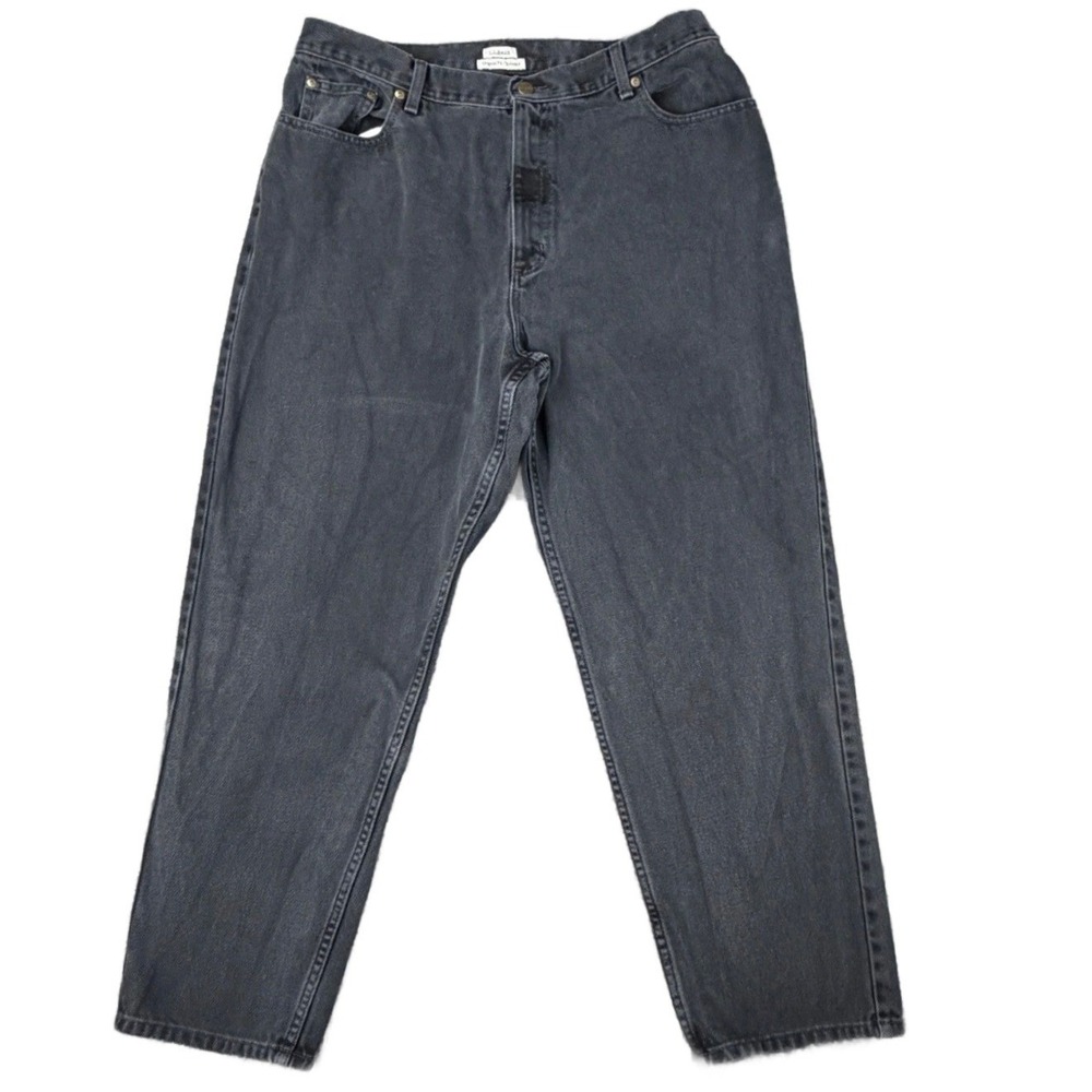 Vtg L.L.Bean Denim Jeans Women's 18 (W36 L28.5) Black Wash Original Fit Relaxed